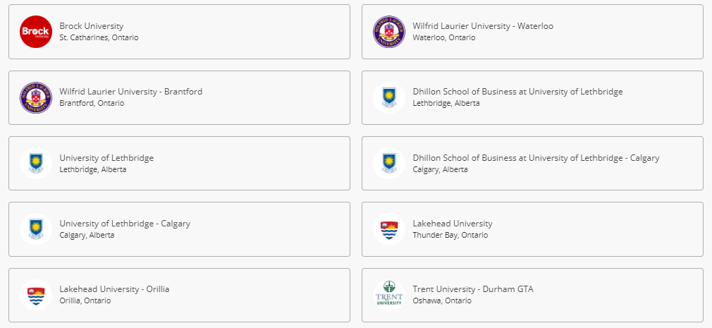 Canadian Universities Names