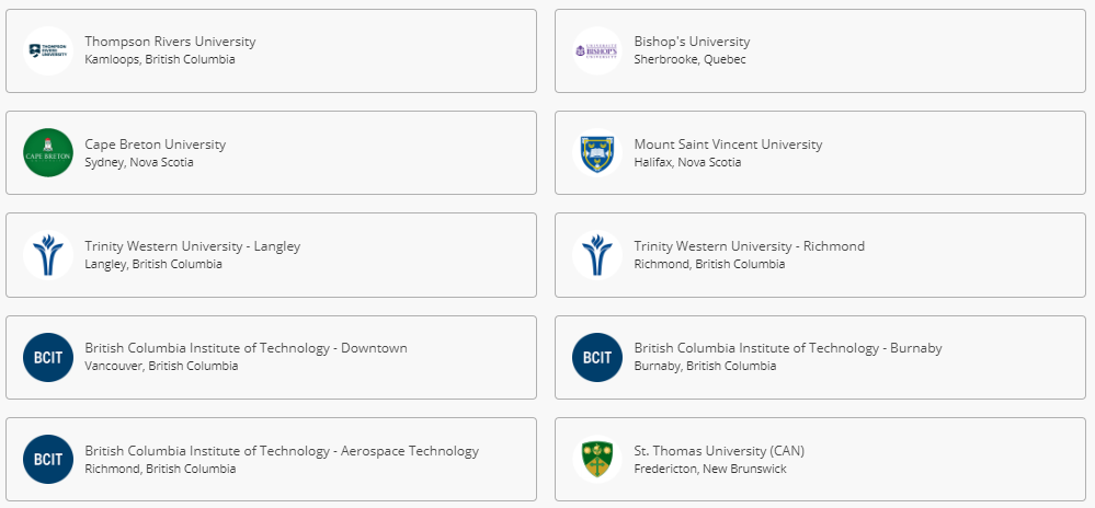 Canadian Universities Names